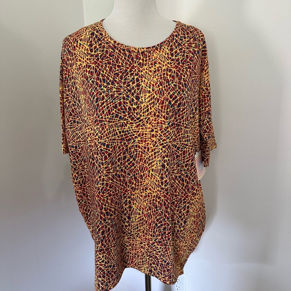 Vintage New LuLaRoe Red Yellow Blue Irma Sz M